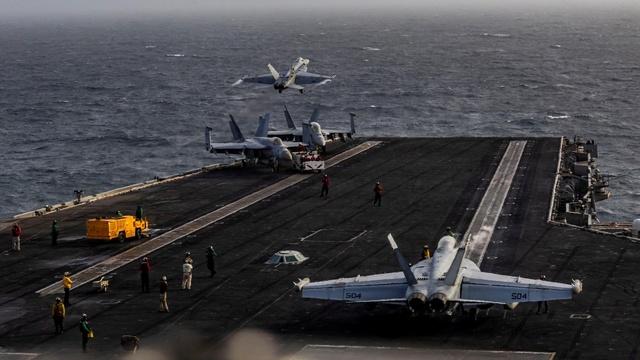 Trump dismisses concerns over long-deployed carrier