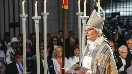 Video thumbnail: PBS NewsHour Swedish church challenges tradition of calling God ‘he’