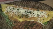 The Perfect Omelette, Hash Browns, Blueberry Lemon Muffins