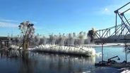 Black Hawk Bridge Implosion in Lansing, Iowa