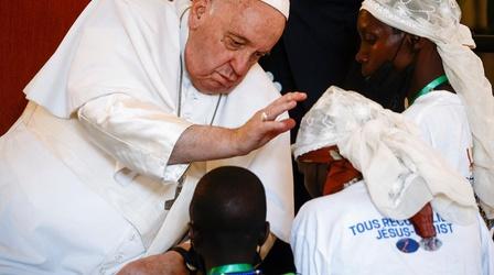 Video thumbnail: PBS NewsHour Pope calls for peace in Democratic Republic of the Congo