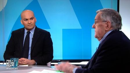 Video thumbnail: PBS NewsHour Shields and Salam on China tariff tit-for-tat.