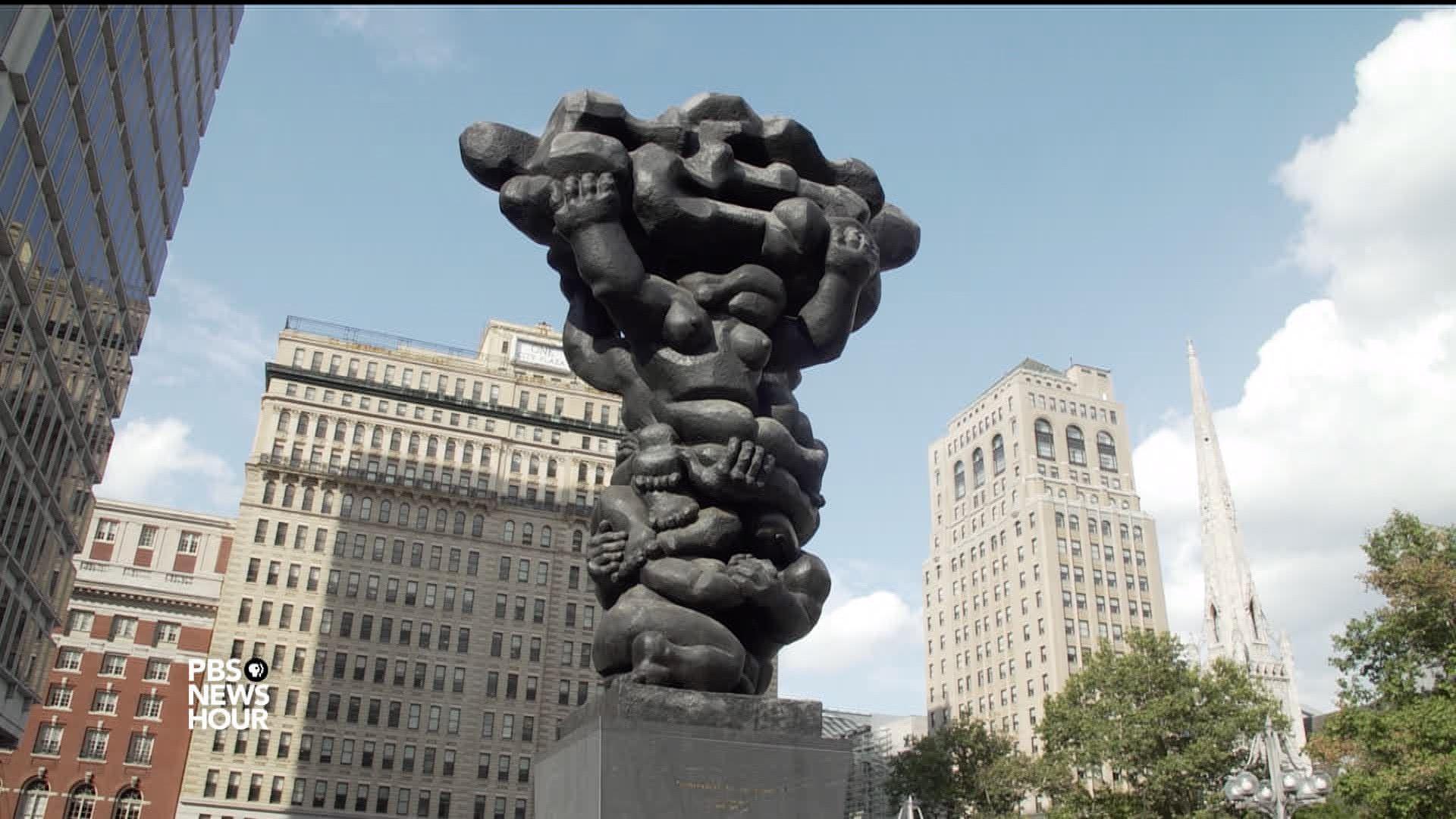 This public art project ponders the meaning behind monuments