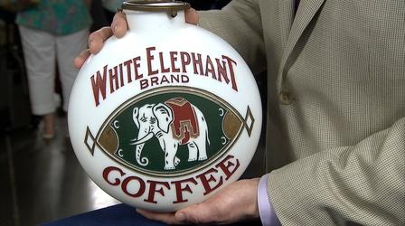 Video thumbnail: Antiques Roadshow Appraisal: White Elephant Coffee & Tea Globe, ca. 1915