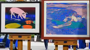 Appraisal: Andy Warhol "Fiesta Pig" & "Turtle" Prints
