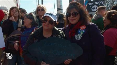 Video thumbnail: PBS NewsHour 2 friends, 2 school shootings, one mission for gun control