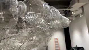 Artist turns 'waste into beauty' to highlight water issues