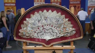 Appraisal: French Silk and Bone Fan, ca. 1800