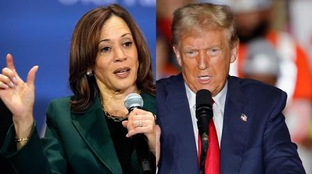 Video thumbnail: PBS News Hour Harris, Trump make last push to reach voters in final hours