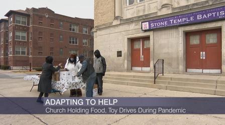Video thumbnail: Chicago Tonight Church Holding Food, Toy Drives During Pandemic
