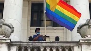 Trenton raises LGBTQ+ flag outside city hall