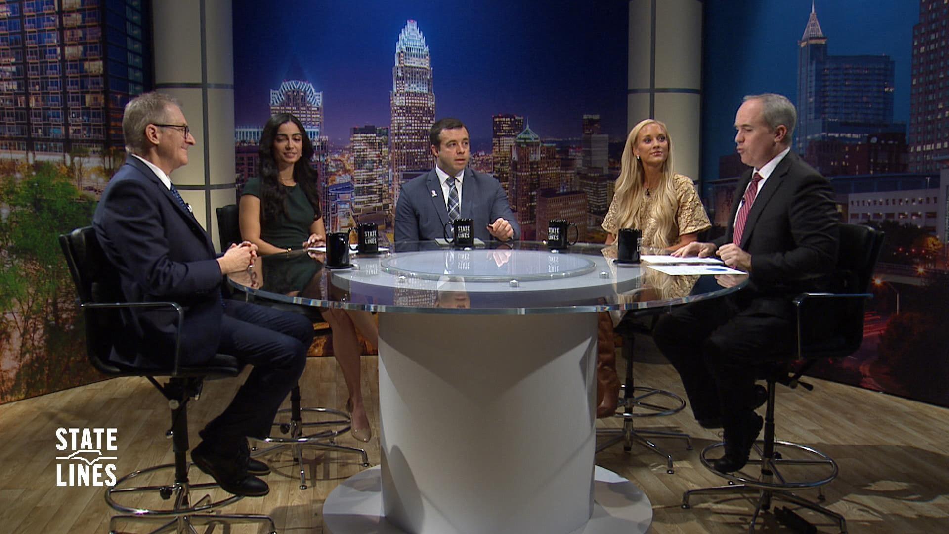 Host of State Lines, Kelly McCullen and panelists.