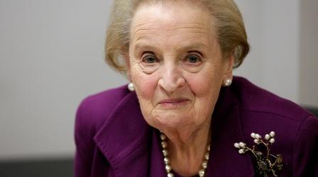 Video thumbnail: PBS NewsHour Hundreds gather to celebrate the life of Madeleine Albright