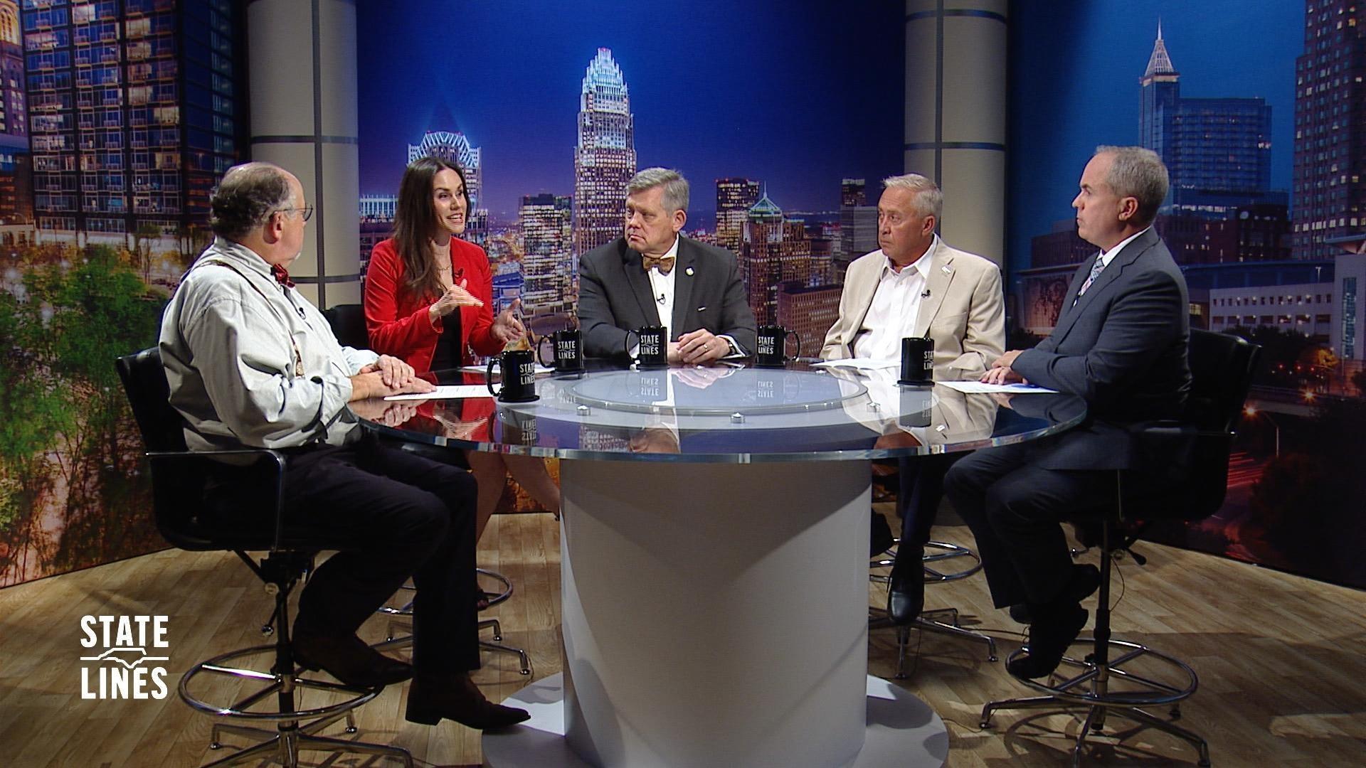 Host of State Lines, Kelly McCullen and panelists.