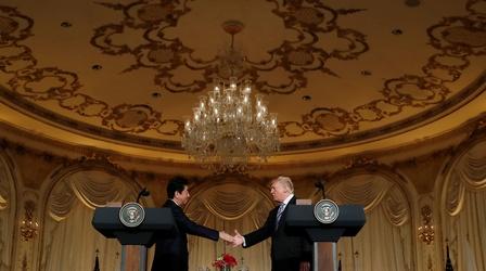 Video thumbnail: PBS NewsHour Trump strikes optimistic tone on North Korea