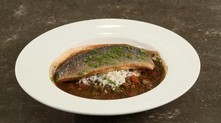 Video thumbnail: Charlotte Cooks Blackened Trout with Carolina Gold Rice and Shrimp & Okra Gu
