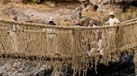 Video thumbnail: Native America Weaving Grass Bridges