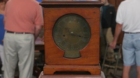 Video thumbnail: Antiques Roadshow Appraisal: Samuel Mulliken Shelf Clock, ca. 1790