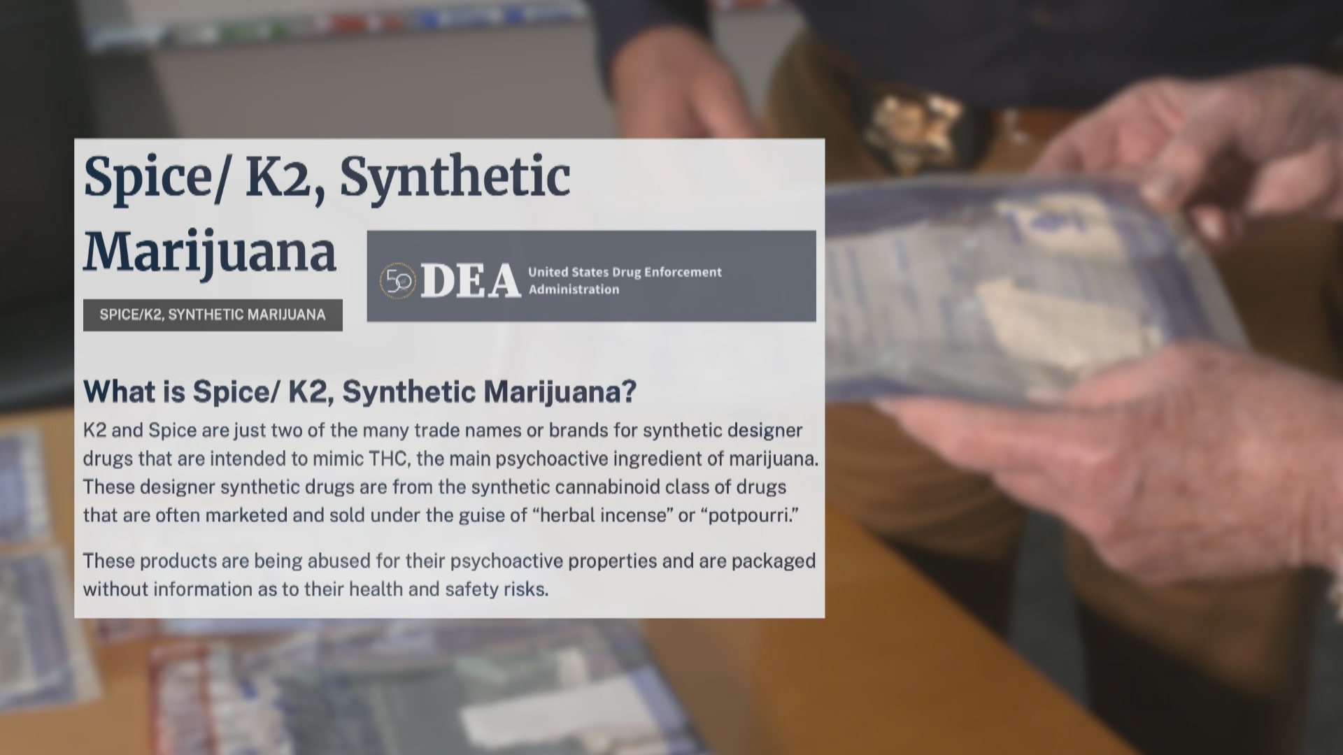 Synthetic marijuana: A very real contraband hazard