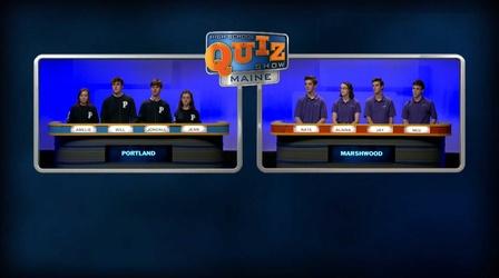 Video thumbnail: High School Quiz Show: Maine Portland vs. Marshwood - 2nd Round