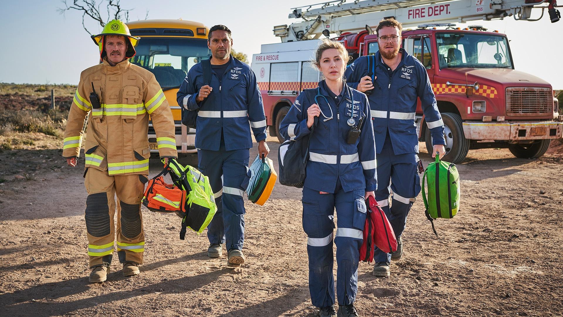 One year on, a devastating bus crash brings the RFDS team together again.
