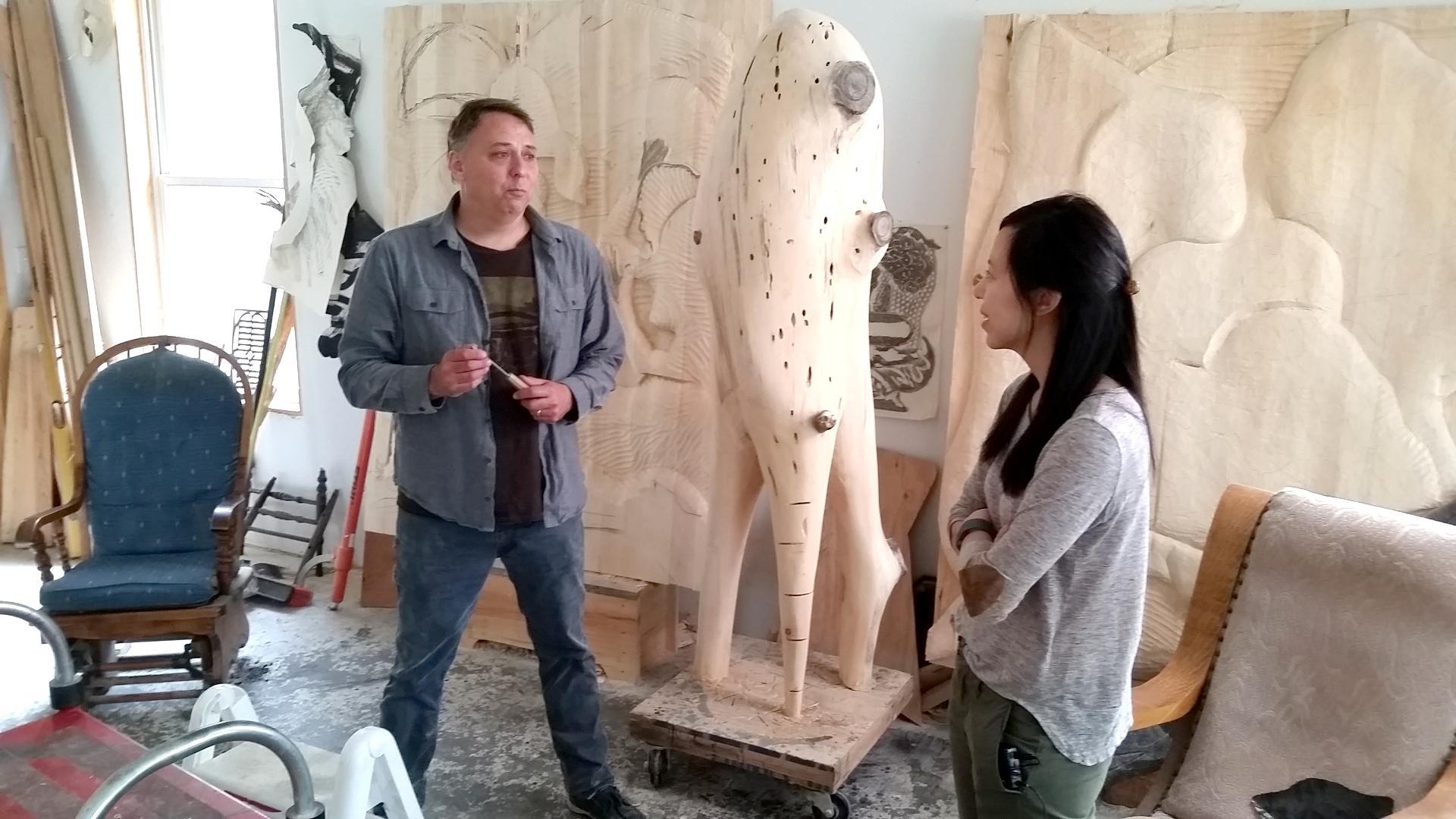 Carving for the Walker Art Center