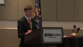 Video thumbnail: Evansville Rotary Club Regional Voices: Andrew Baker, Indiana Rolls Royce