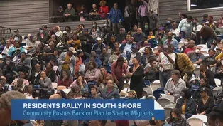 South Shore Residents Rally Against Plan for Migrant Shelter