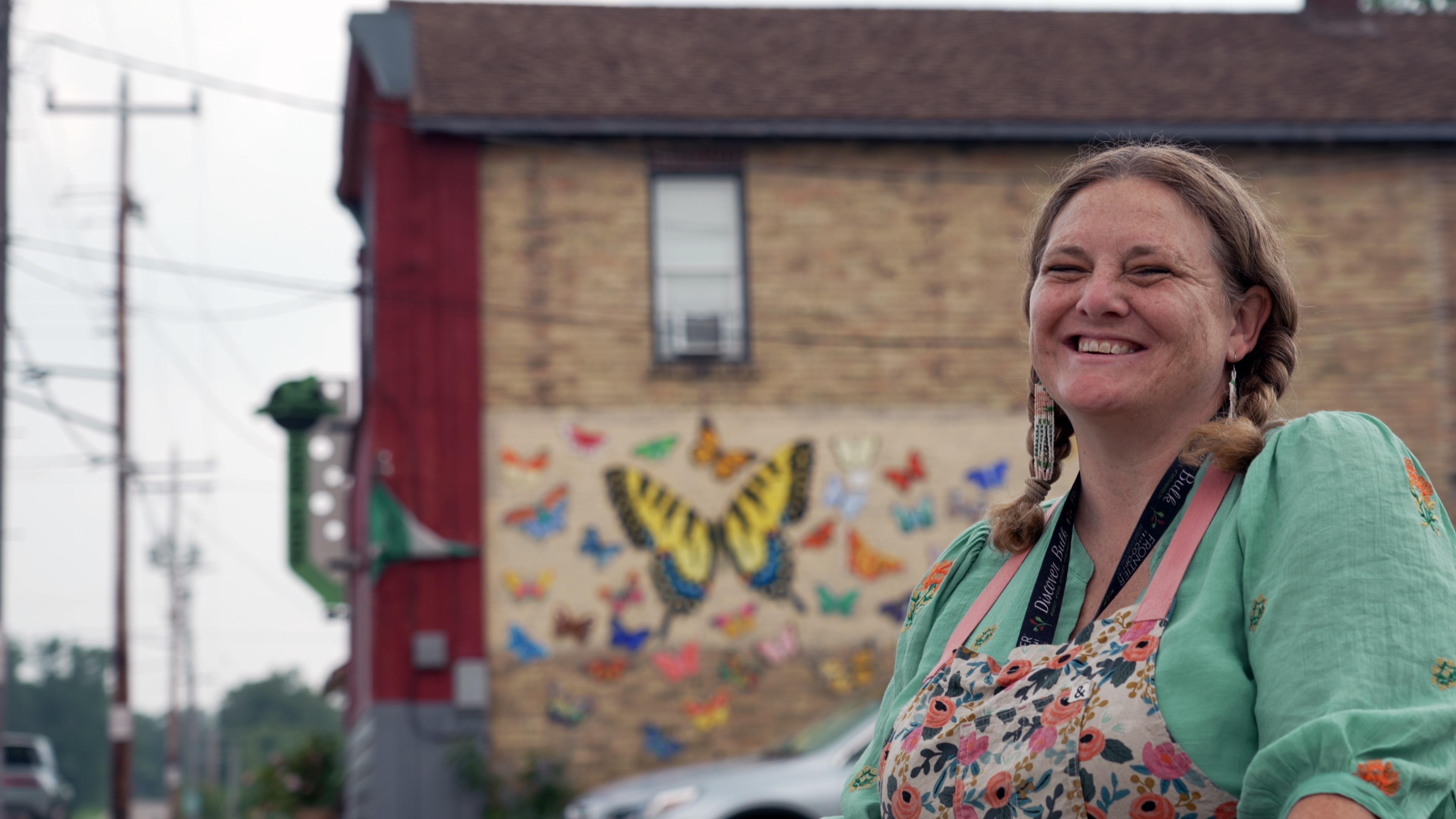 Illustrator Catarina Orellana, New London Food Co-op and a volunteer organization that makes beds.