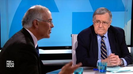 Video thumbnail: PBS NewsHour Shields and Brooks on Trump’s legal troubles