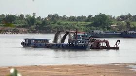 Video thumbnail: PBS NewsHour How sand mining is threatening Cambodia's Mekong River