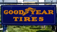 Appraisal: Goodyear Tires Double-sided Porcelain Sign, ca. 1935