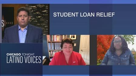Video thumbnail: Chicago Tonight: Latino Voices Half of Latino Students Borrowed to Pay For College Costs