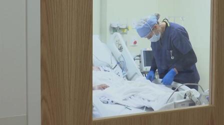 Video thumbnail: PBS NewsHour Pandemic burnout worsens nursing shortages in hospitals