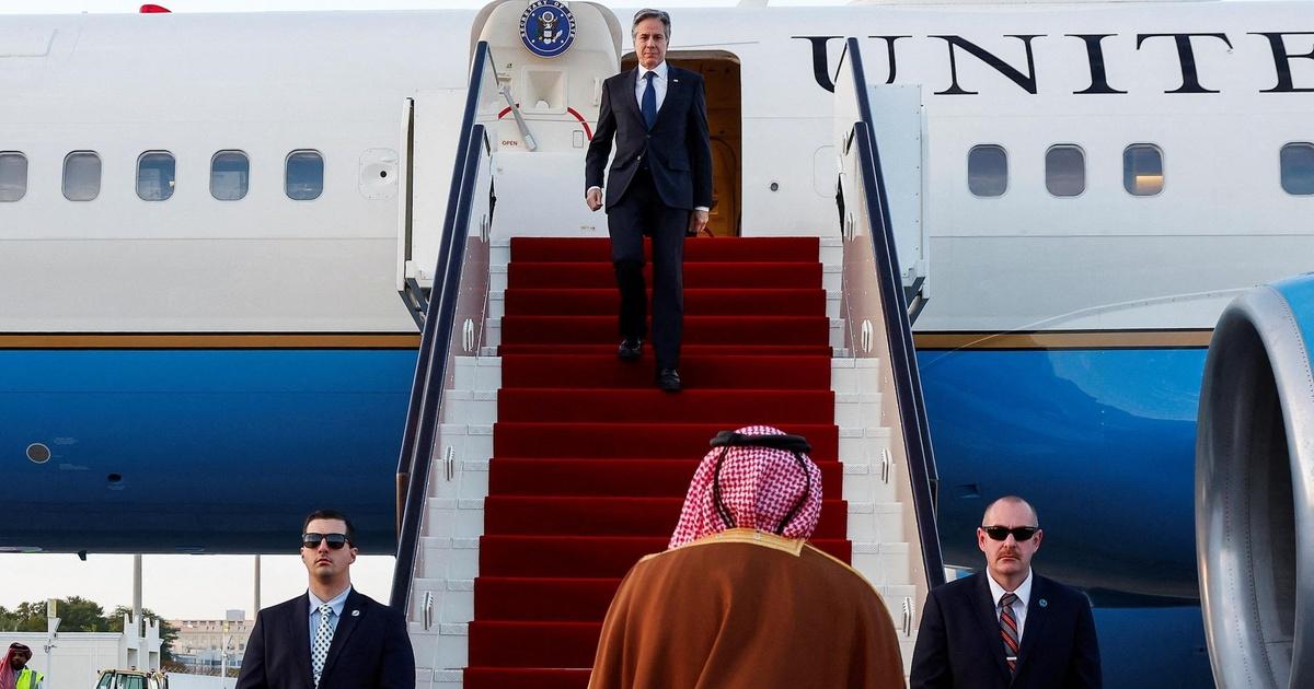 PBS News Hour | News Wrap: Blinken visits Qatar in bid to contain Gaza ...