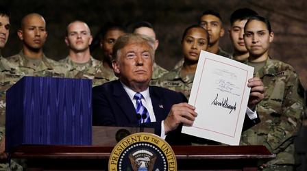 Video thumbnail: PBS NewsHour Massive defense policy bill takes steps to restrain Trump