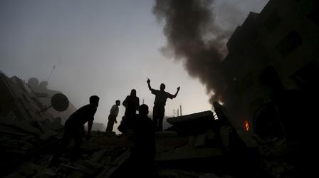 Video thumbnail: PBS NewsHour U.S. warns Syria not to prepare another chemical attack