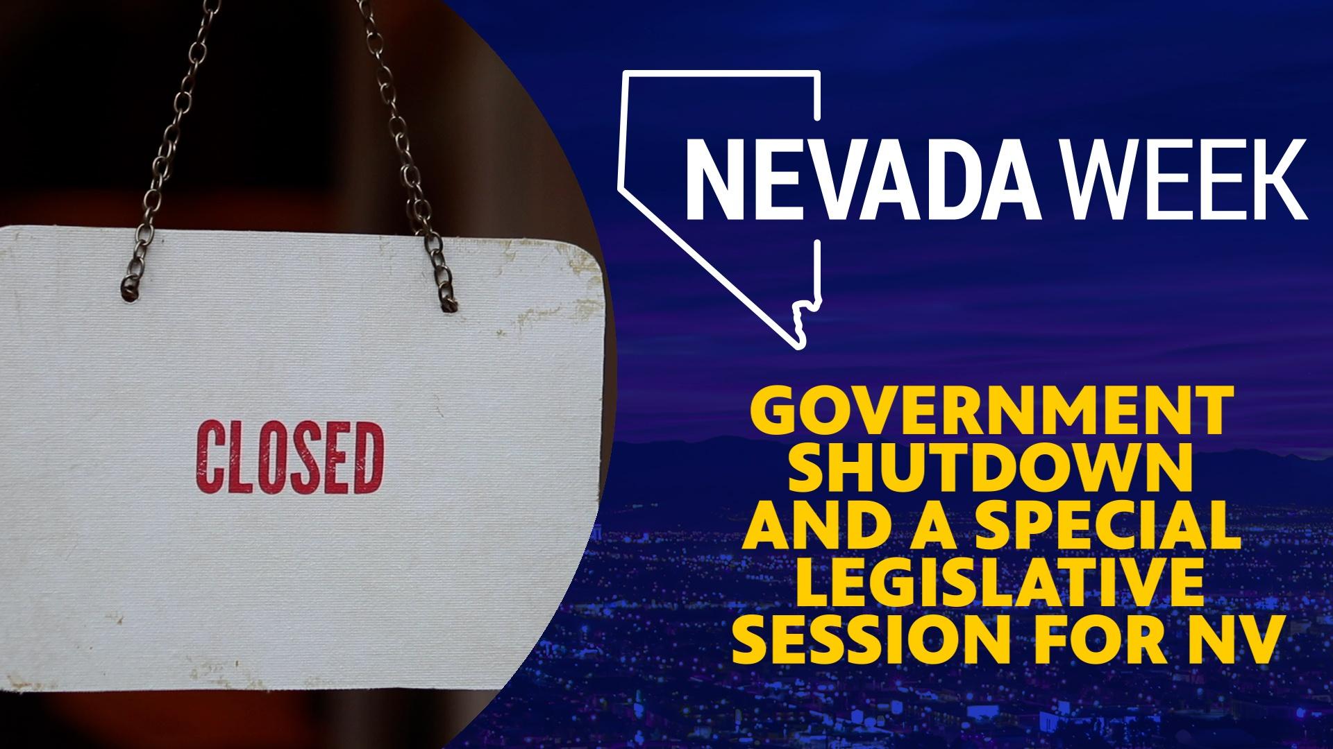 Government Shutdown and a Special Legislative Session for NV