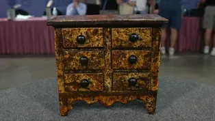 Appraisal: Miniature Redware Chest, ca. 1840