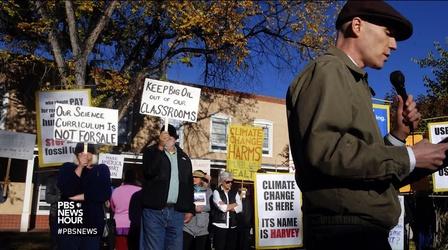 Video thumbnail: PBS NewsHour Attempts to rein in climate change education draw backlash