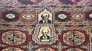 Appraisal: Turkmen Communist Figure Rug, ca. 1930
