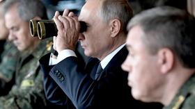 Video thumbnail: PBS NewsHour Russia aims to intimidate with muscular military exercise