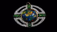 Appraisal: Shreve & Co. Black Opal Brooch, ca. 1910