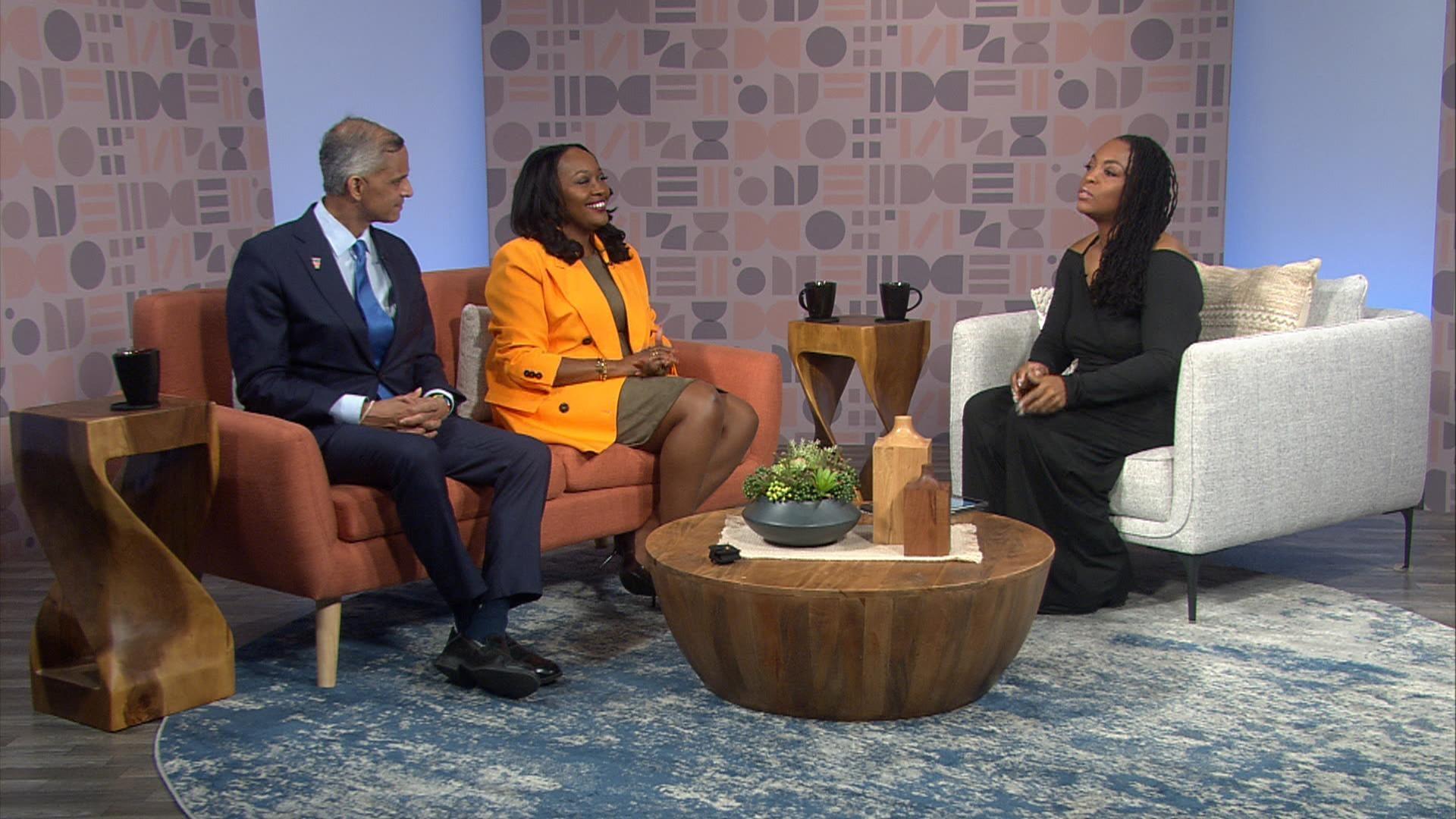 Host of Black Issues Forum Kenia Thompson and guests.