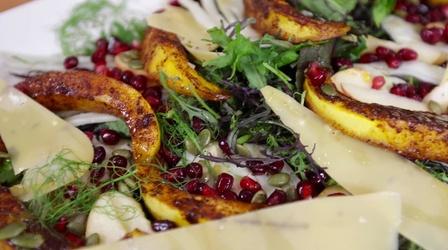 Video thumbnail: The Key Ingredient Seasonal Salad with Warm Pumpkin Wedges | Kitchen Recipe