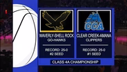 Class 4A — Clear Creek Amana Clippers vs. Waverly-Shell Rock Go-Hawks