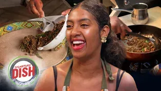 Mushroom Kitfo is the Centerpiece of a Vegetarian Ethiopian Platter at FERU