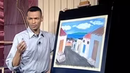 Painting with Pastels:  Town Scene