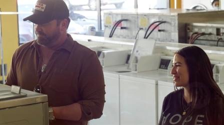 Video thumbnail: American Anthems Ashley Ruiz Shows Lee Brice the Ropes At Laundry Project