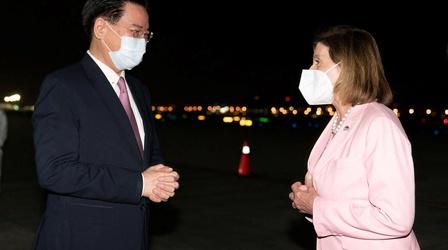 Video thumbnail: PBS NewsHour Pelosi's Taiwan visit sparks immediate reaction from China